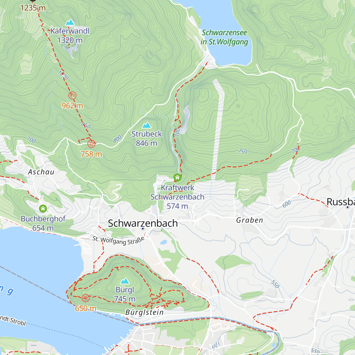 Kraftwerk Schwarzenbach map