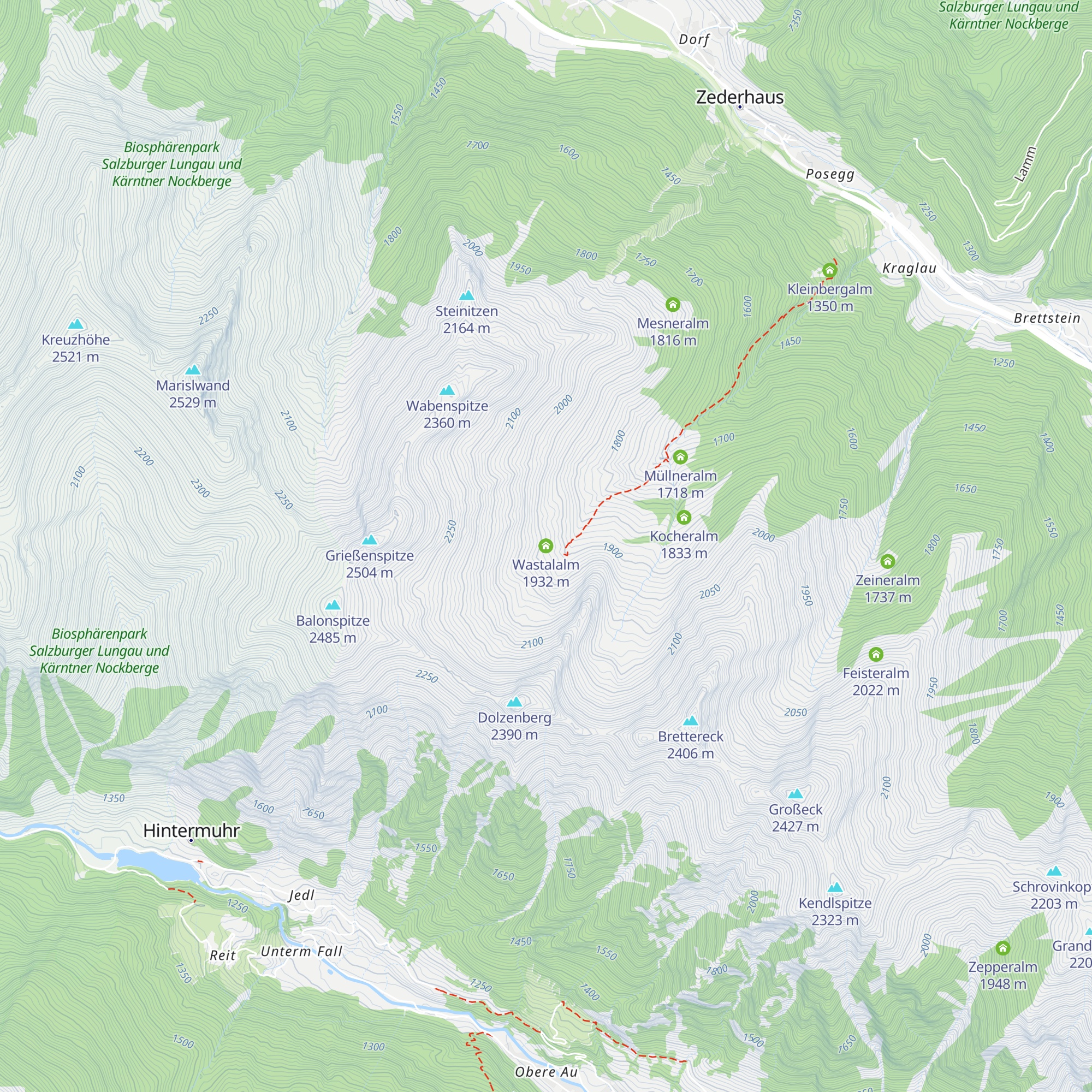 Wastalalm map