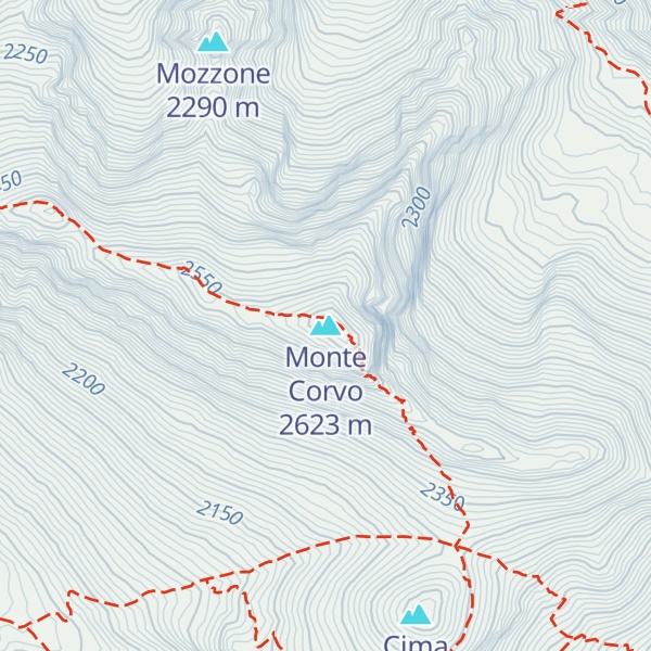 Map of Monte Corvo
