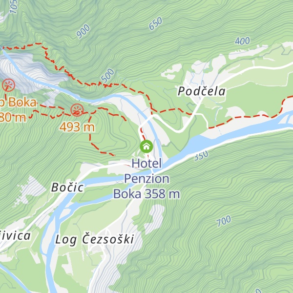 Map of Hotel Penzion Boka