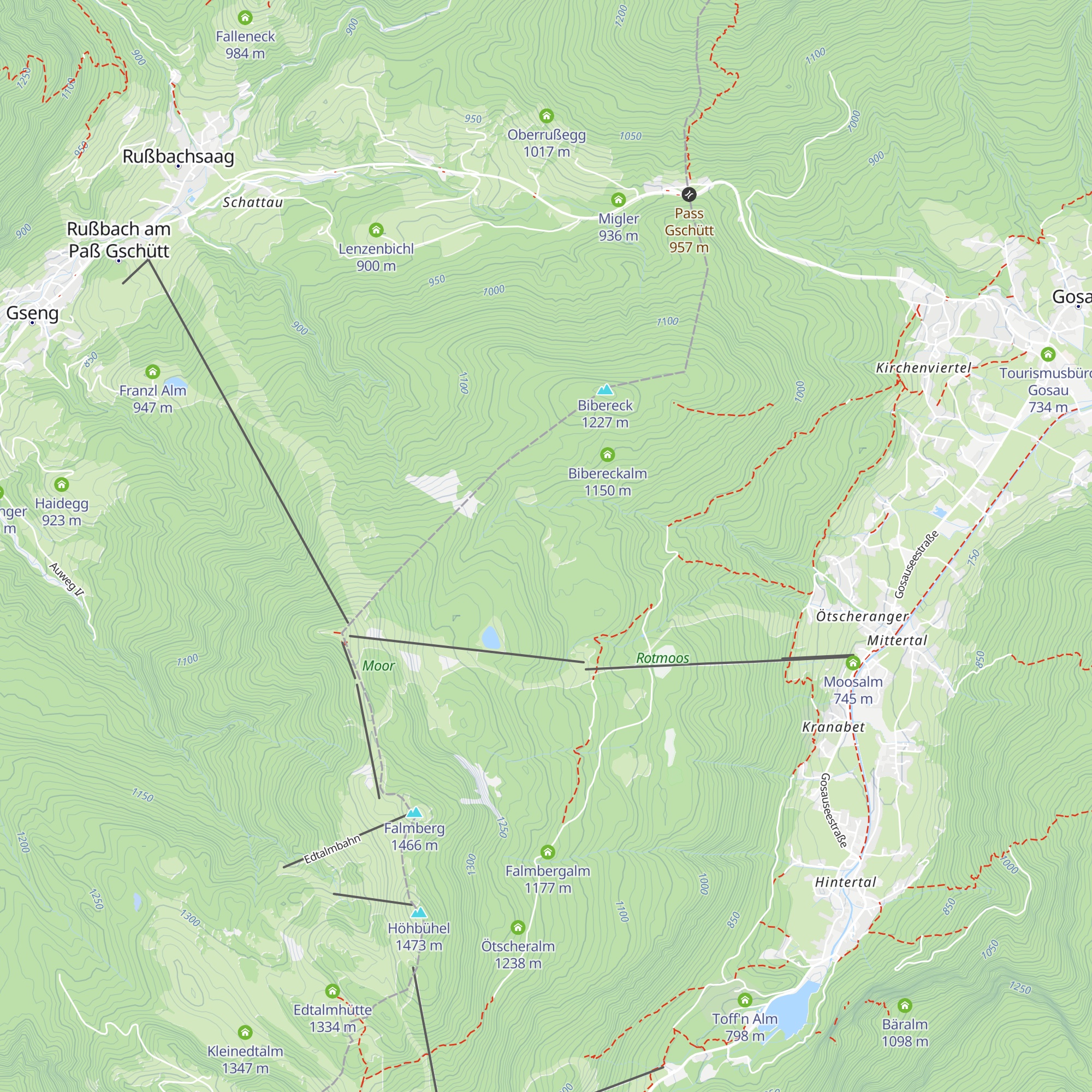 Ötscherangerhütte map