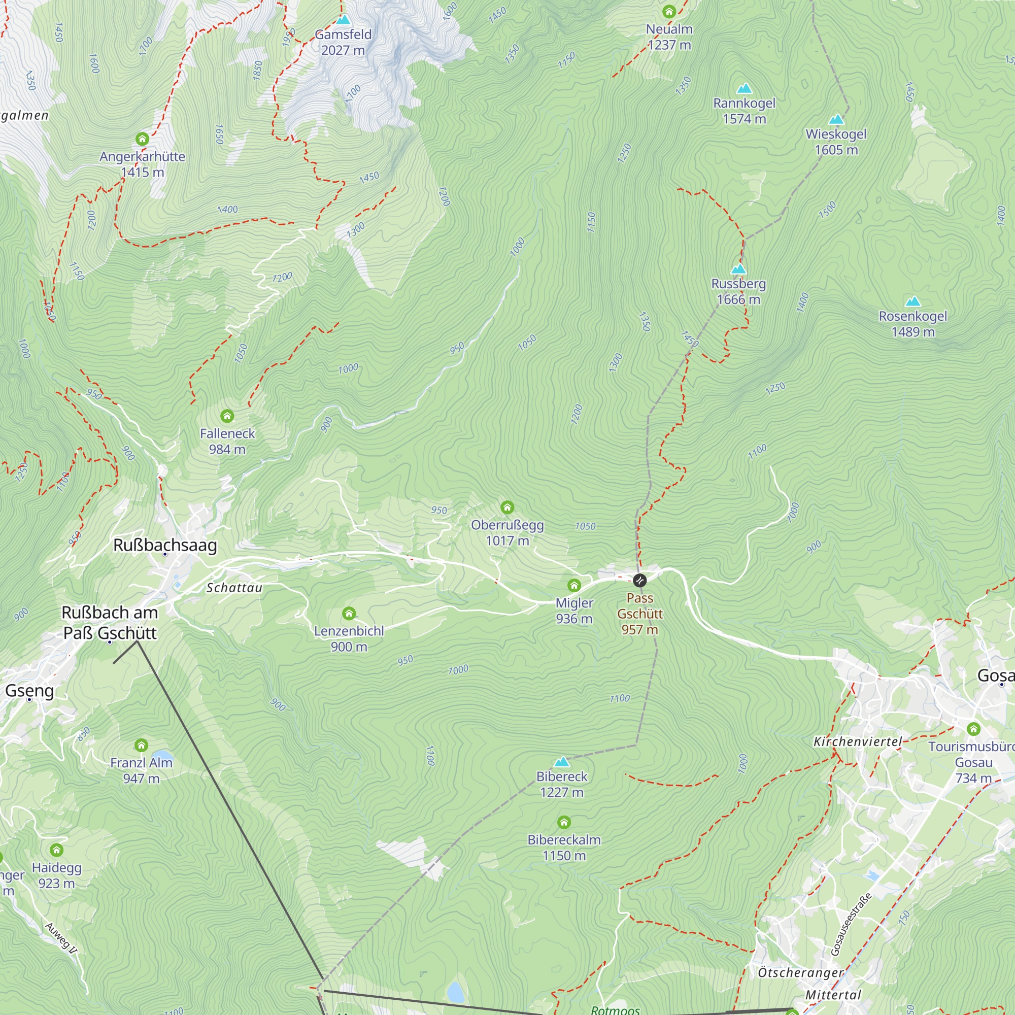 Oberrußegg map
