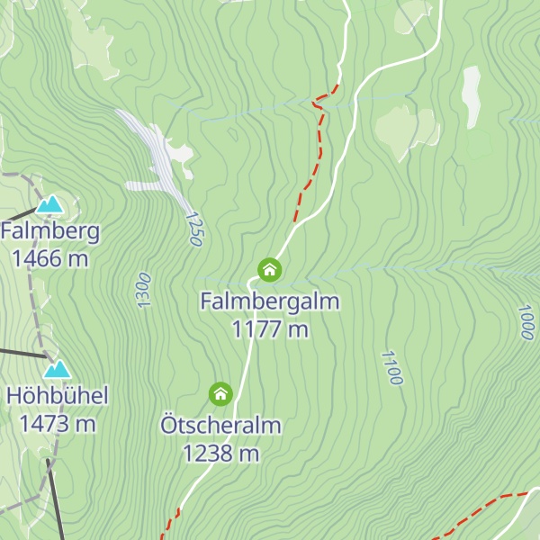 Map of Falmbergalm