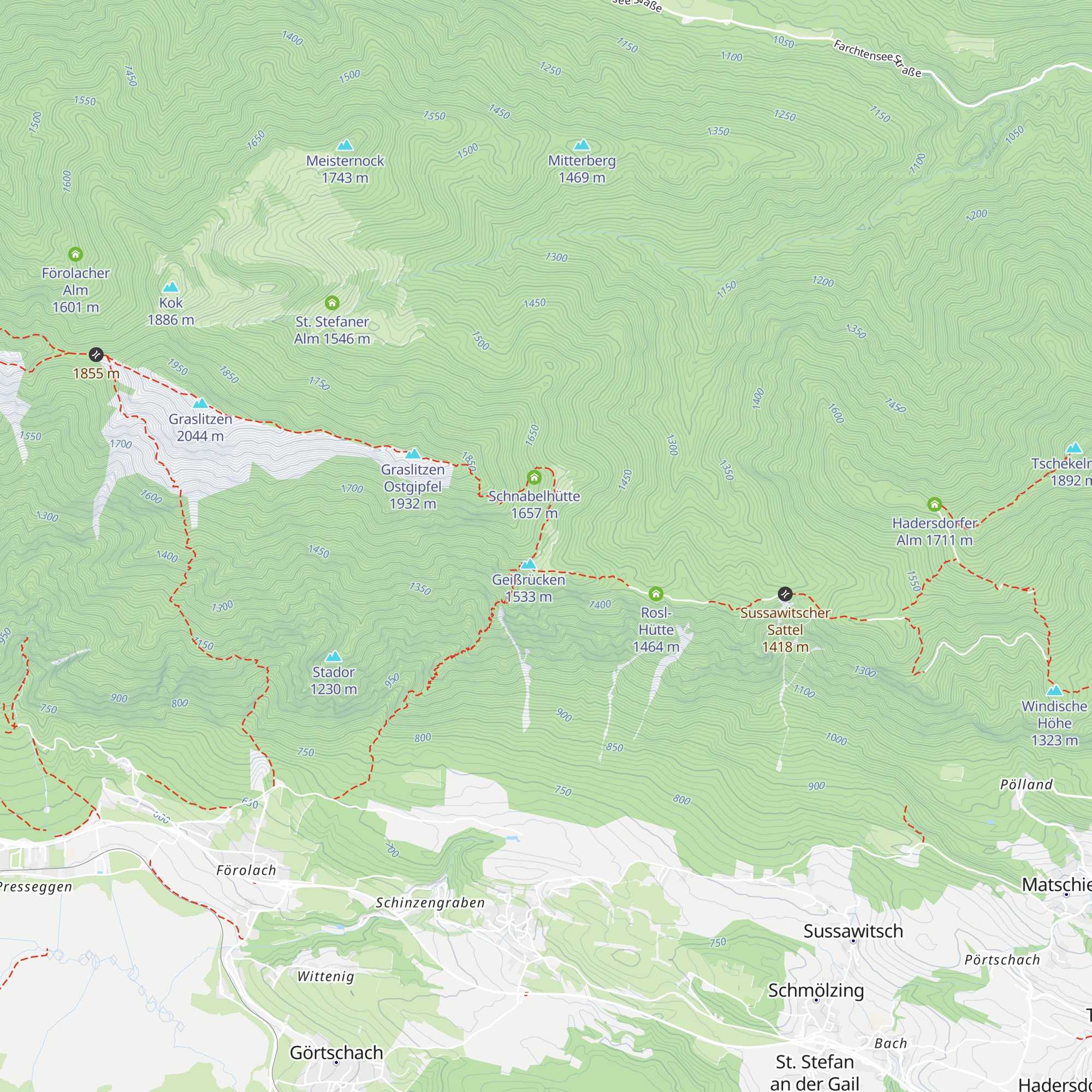 Hebein Hütte map