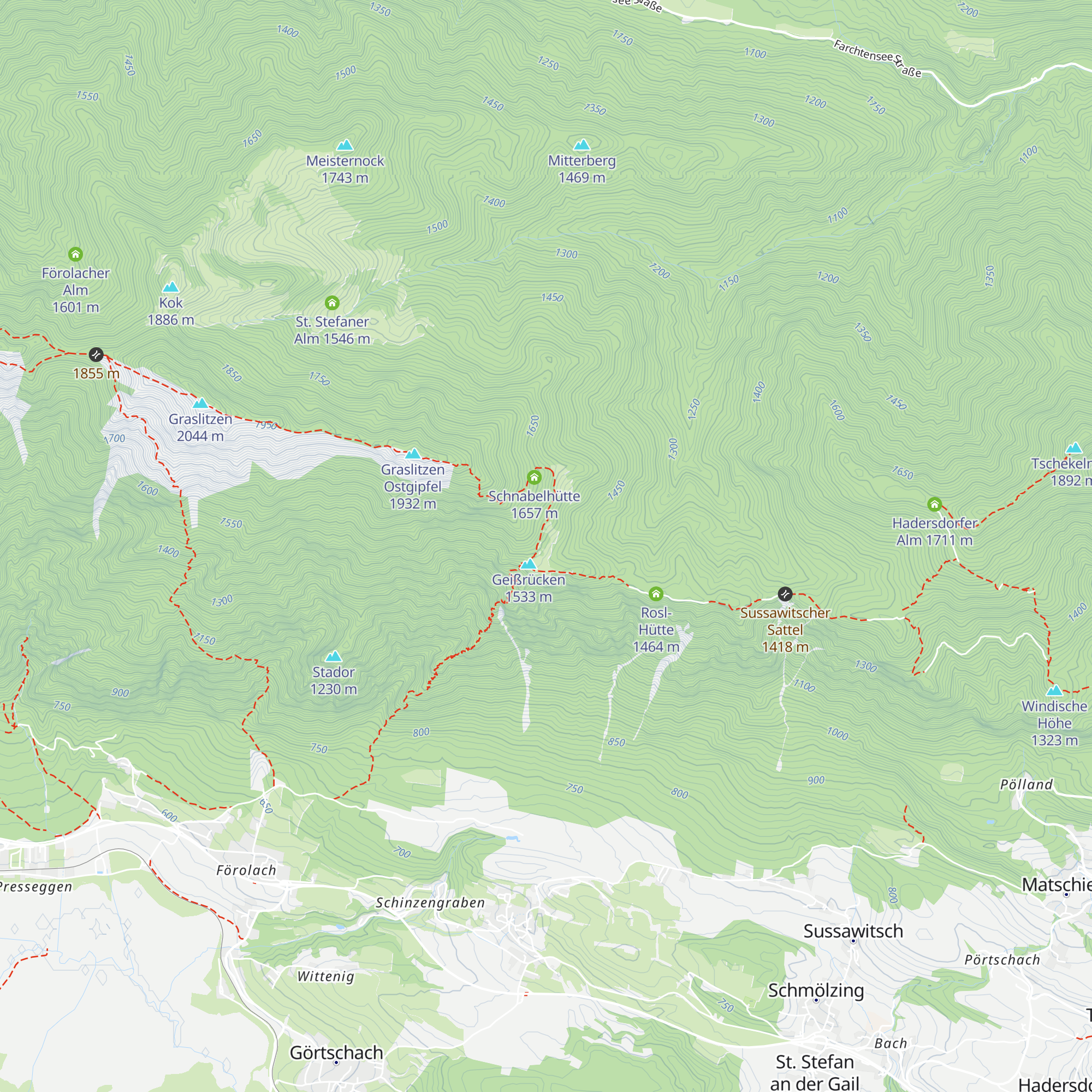 Hebein Hütte map