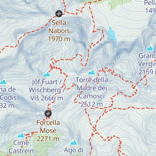 Map of Alta Madre dei Camosci