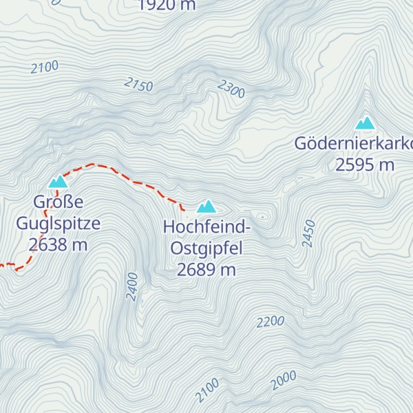 Map of Hochfeind-Ostgipfel