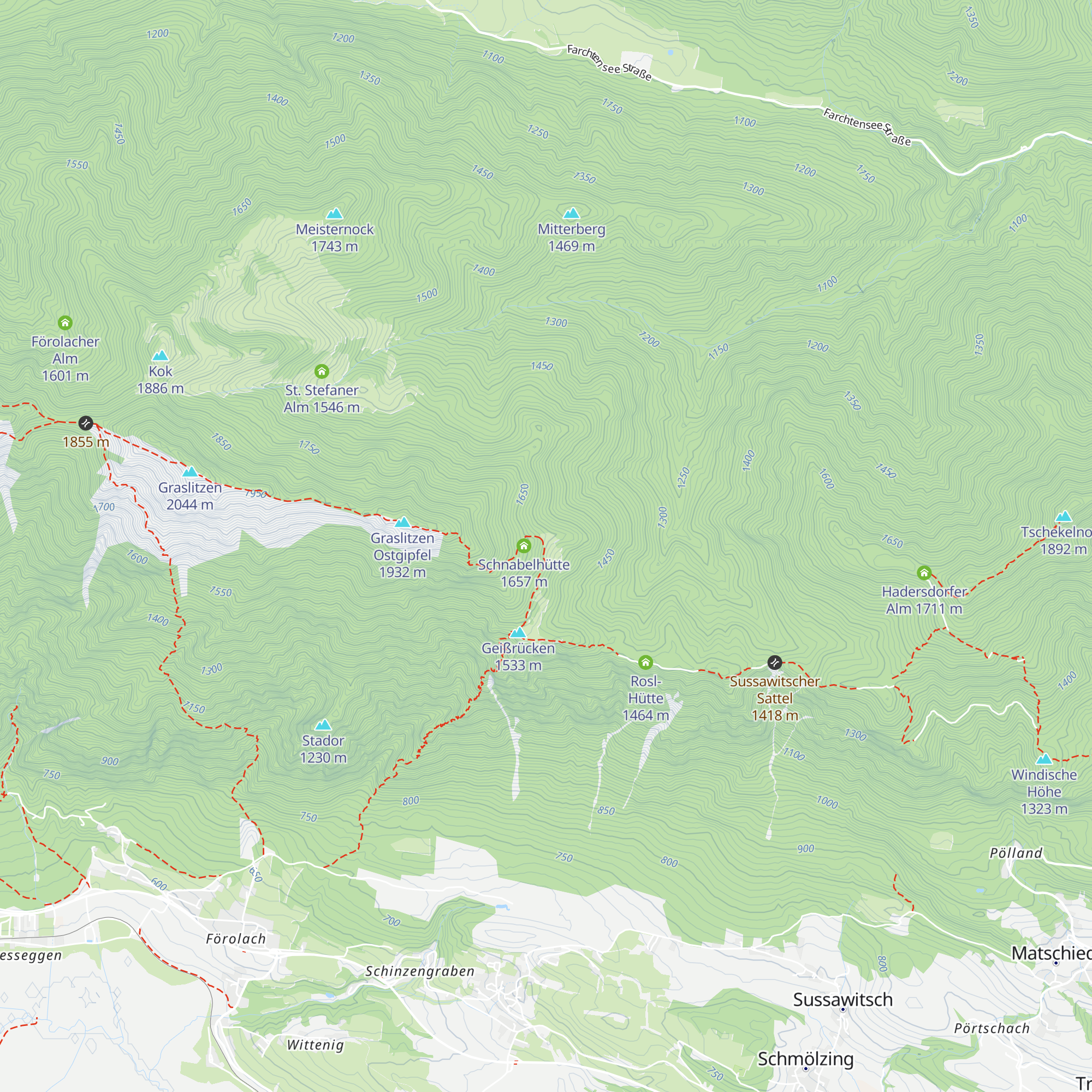 Köstendorfer Alm map