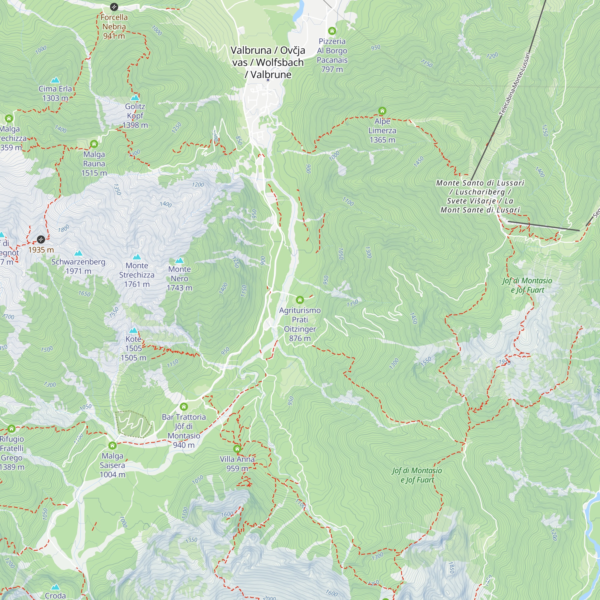 Agriturismo Prati Oitzinger map
