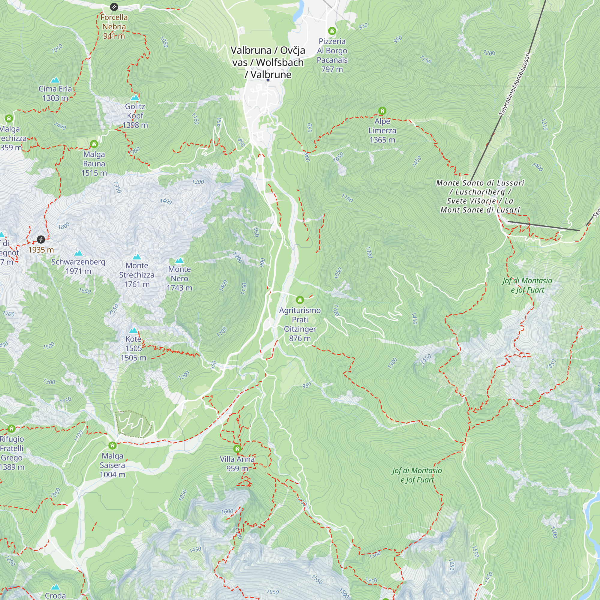 Agriturismo Prati Oitzinger map