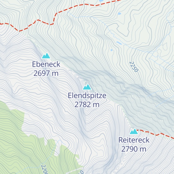 Map of Elendspitze
