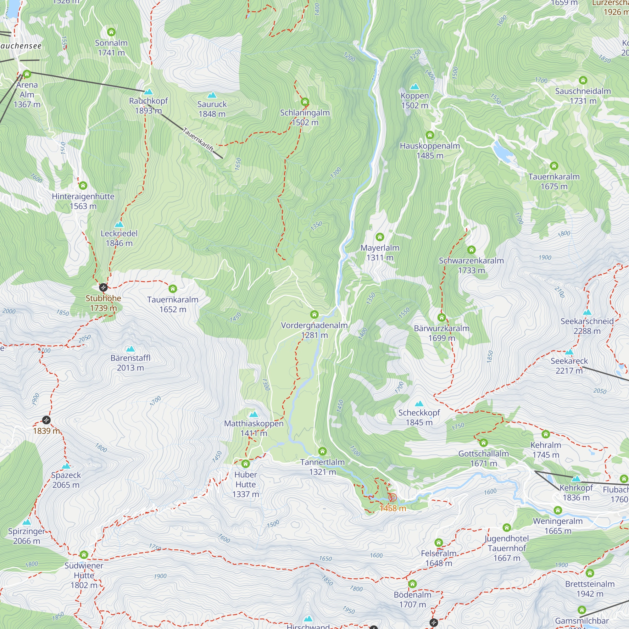 Vordergnadenalm map