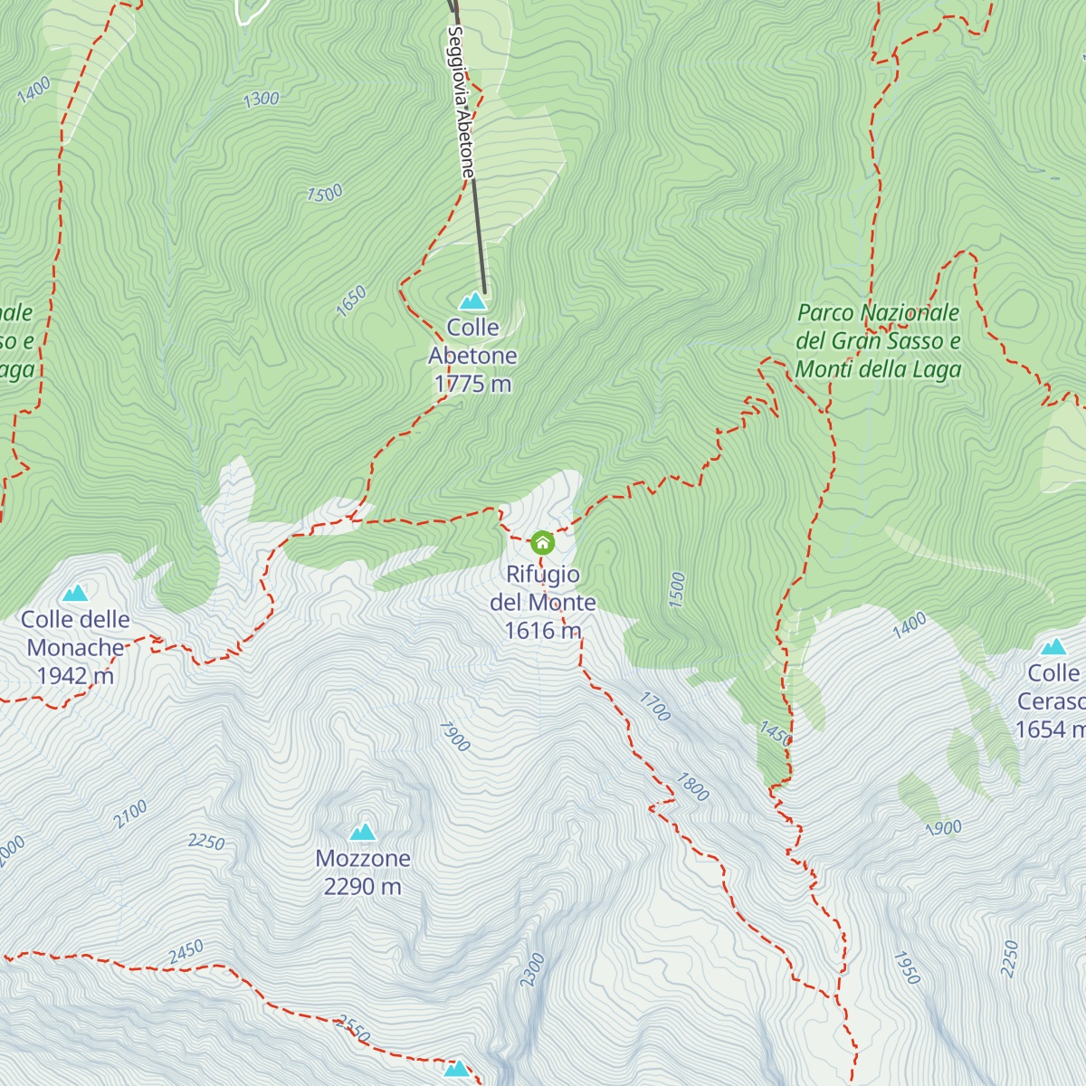 Rifugio del Monte map