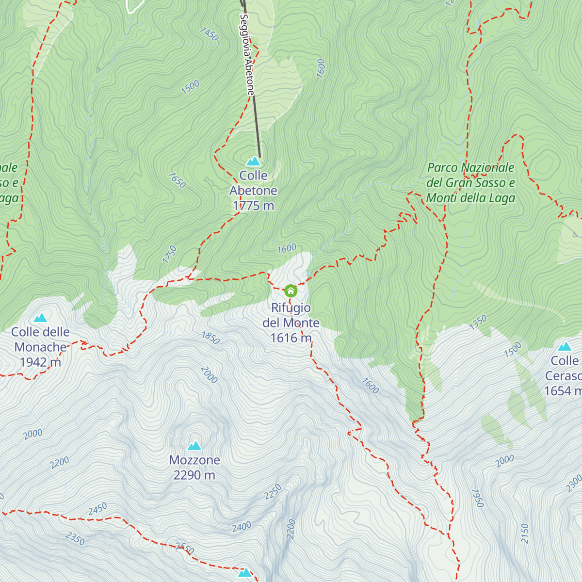 Rifugio del Monte map