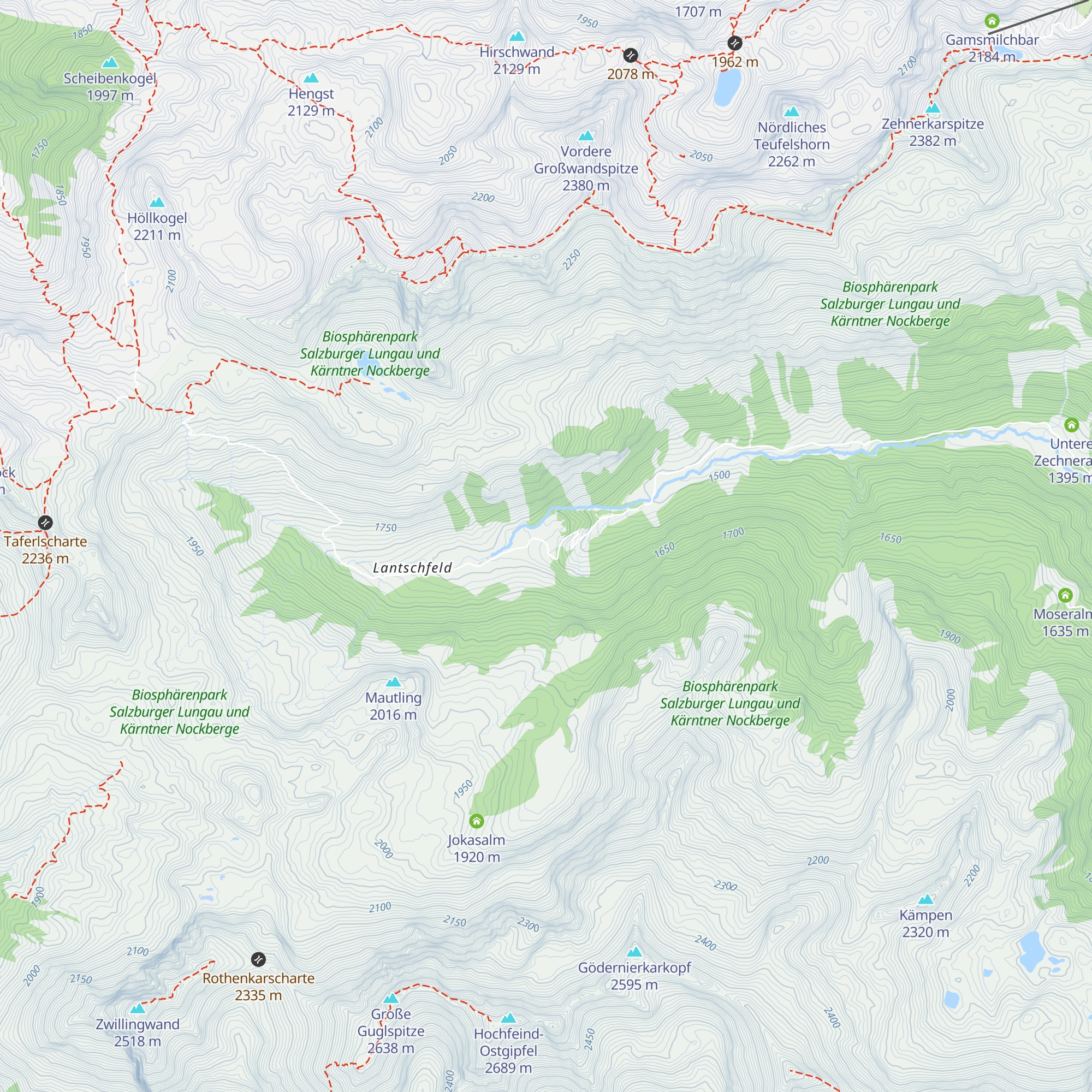 Genossenschaftsalm Lantschfeld map