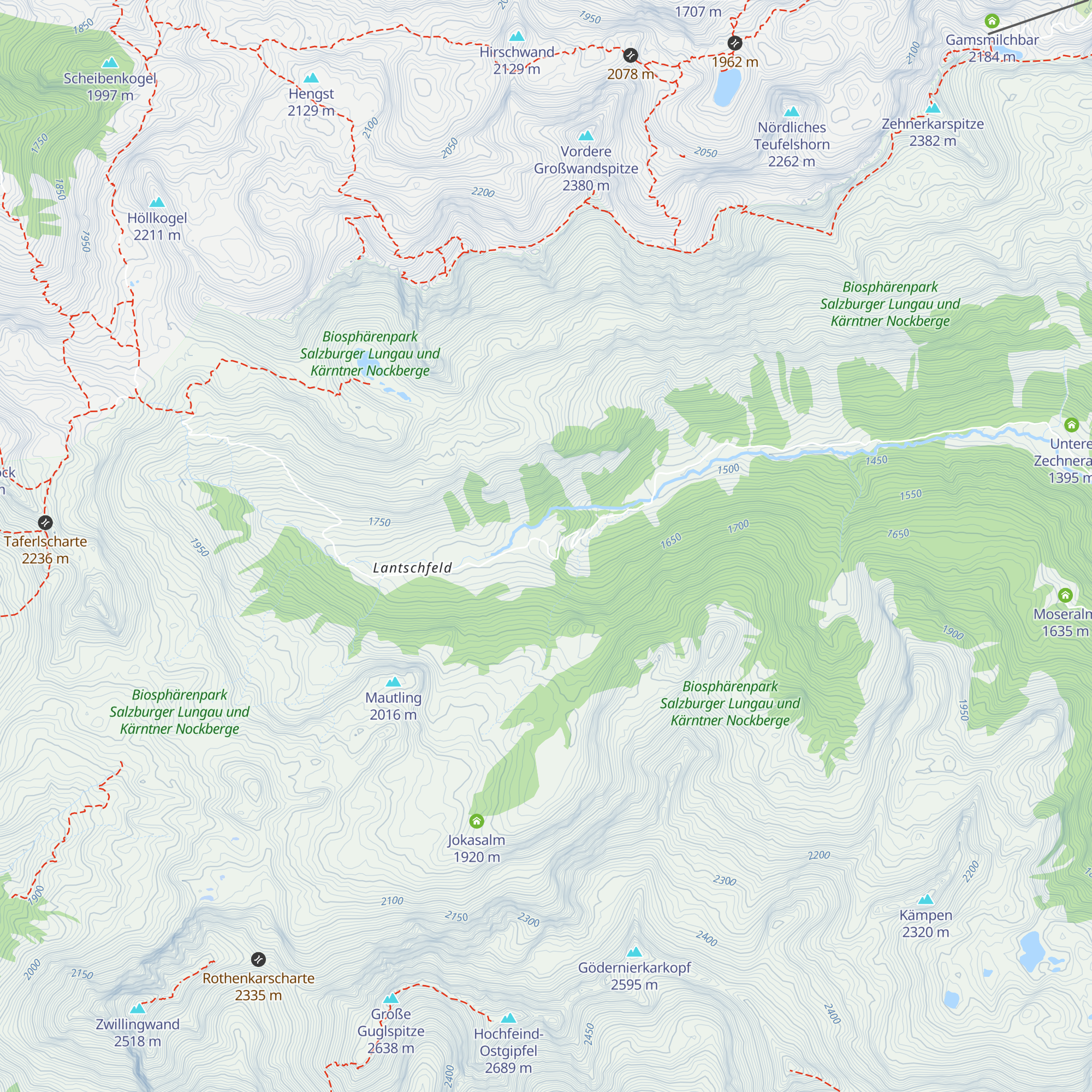 Genossenschaftsalm Lantschfeld map