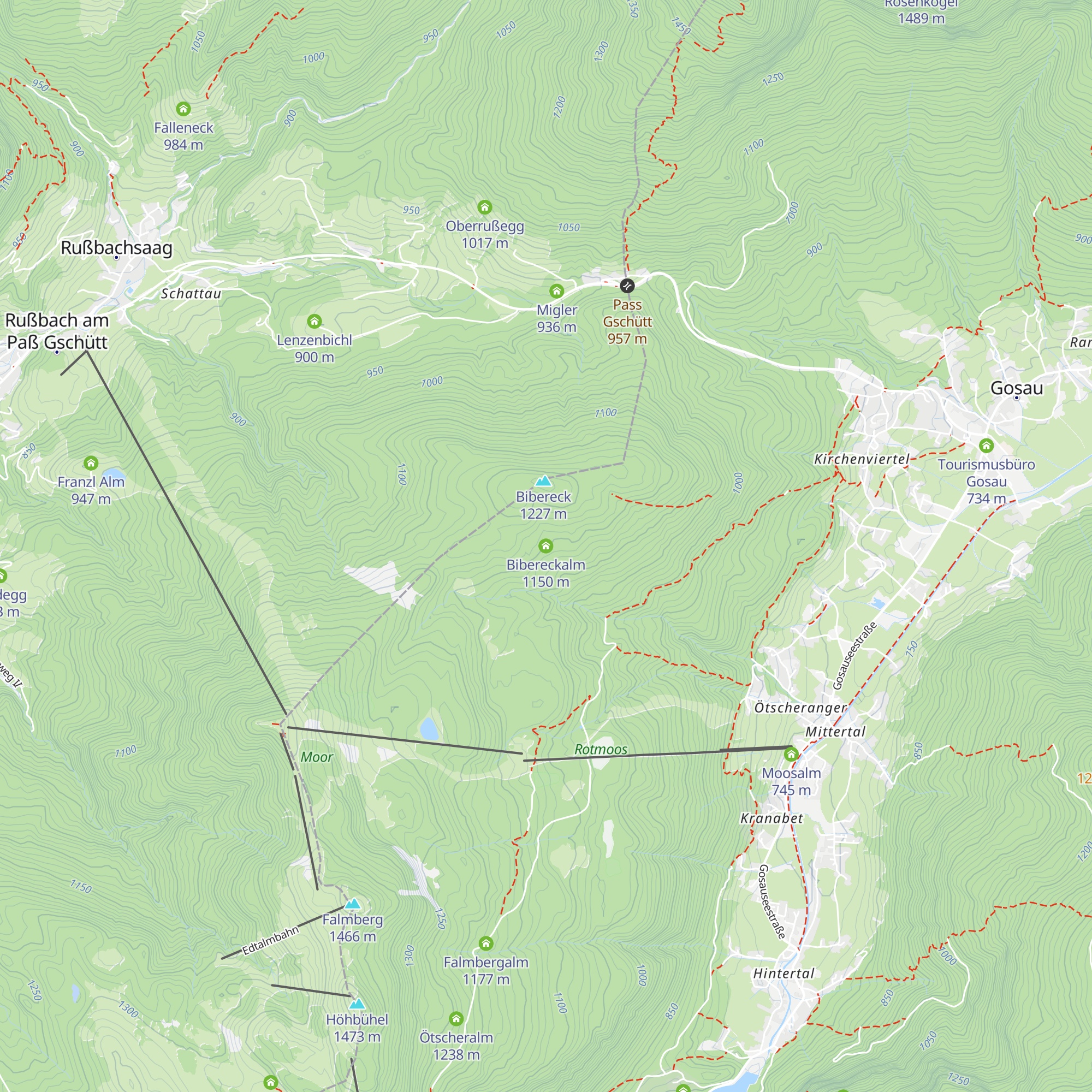 Bibereckalm map