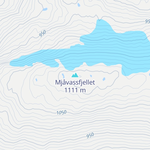 Map of Mjåvassfjellet