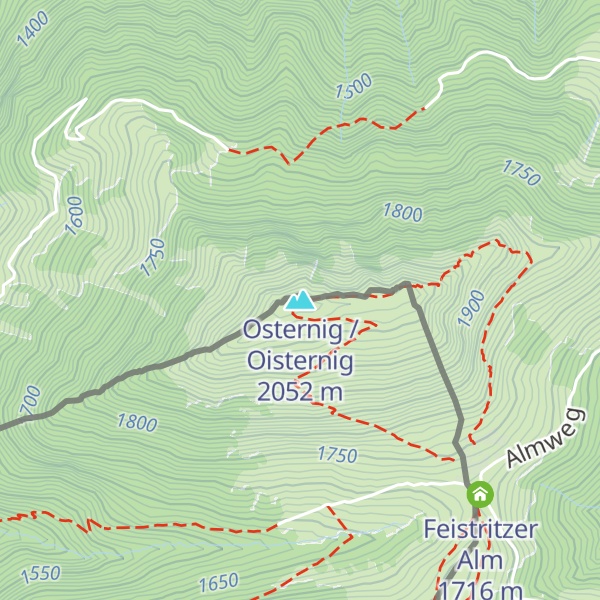 Map of Osternig / Oisternig