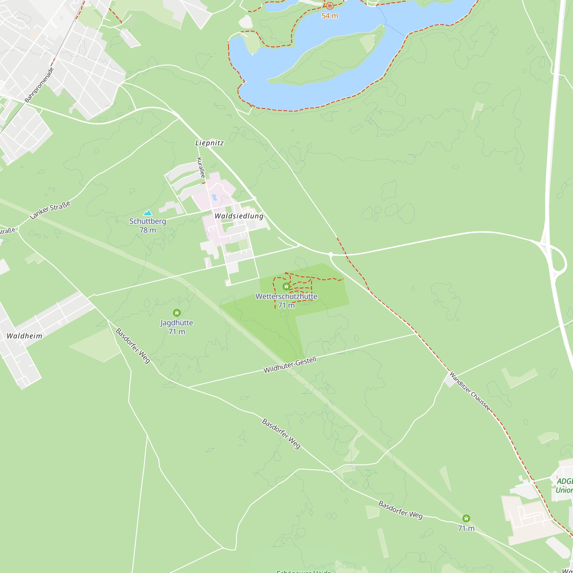 Wetterschutzhütte map