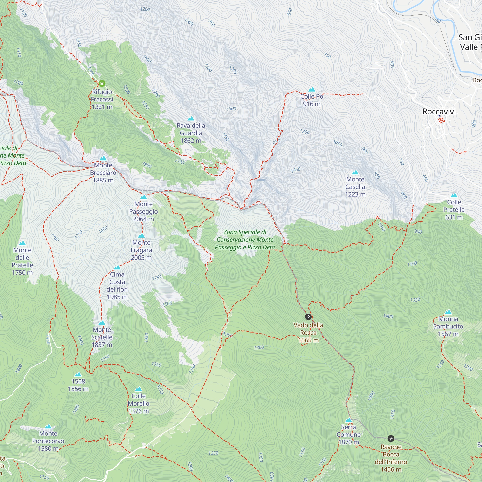 Rifugio Pino Ciuffarella map