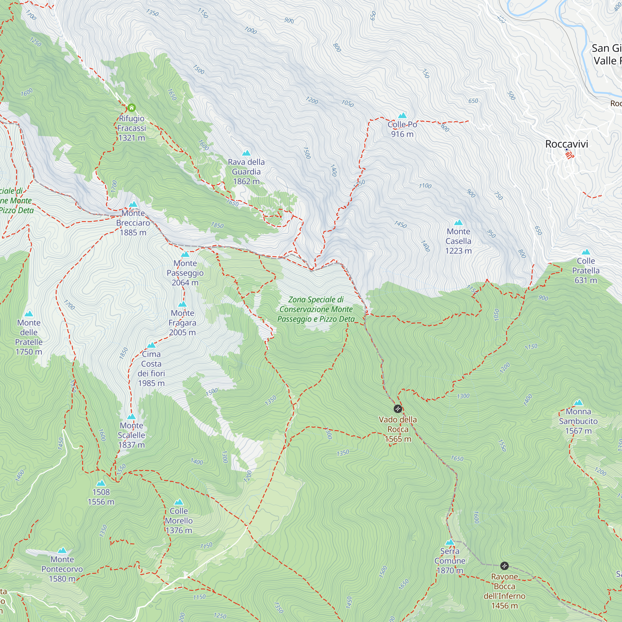 Rifugio Pino Ciuffarella map