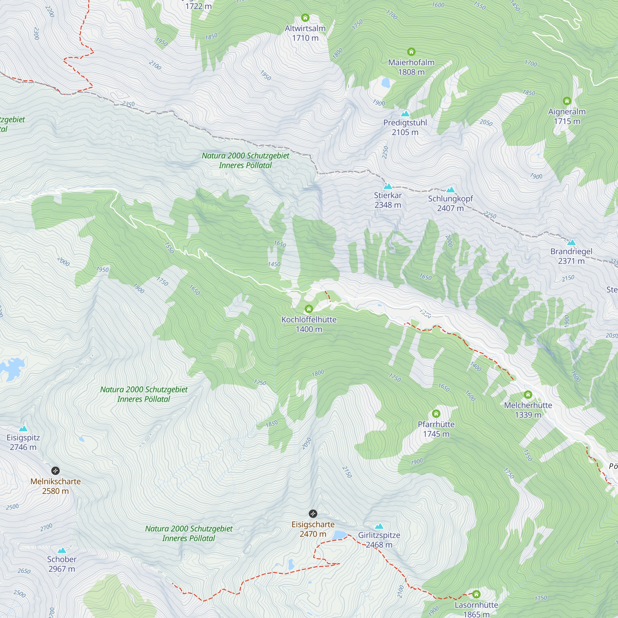 Kochlöffelhütte map