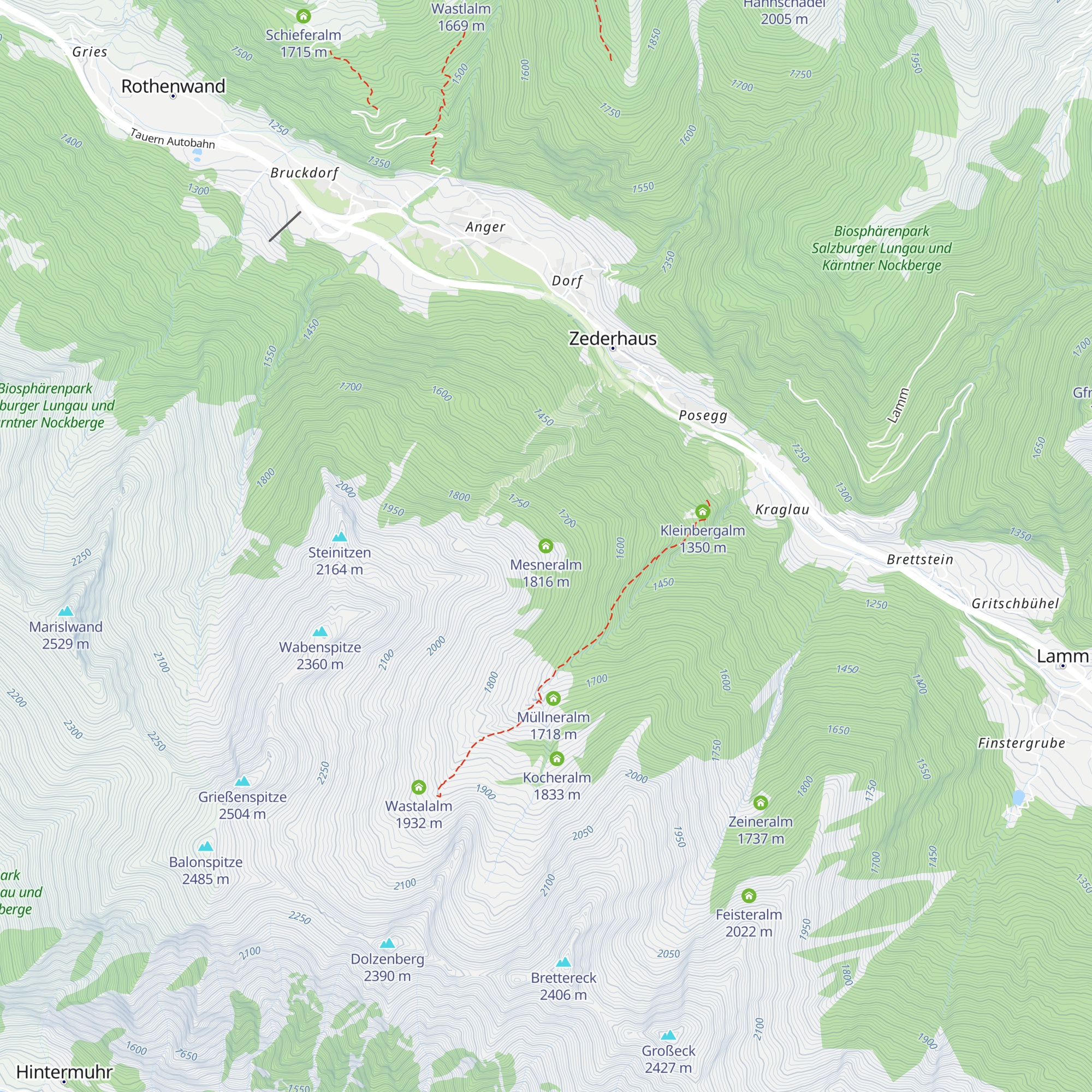Mesneralm map
