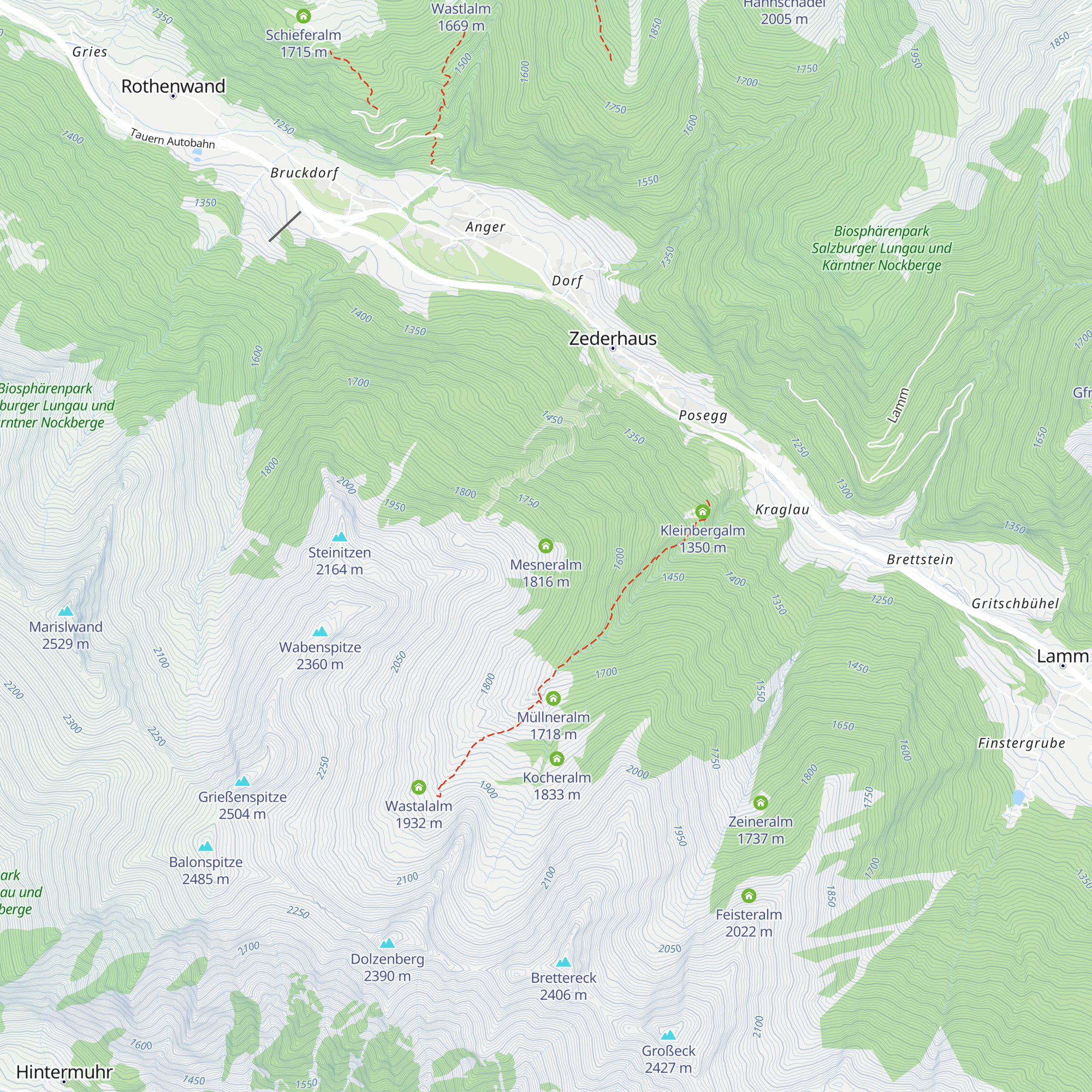 Mesneralm map