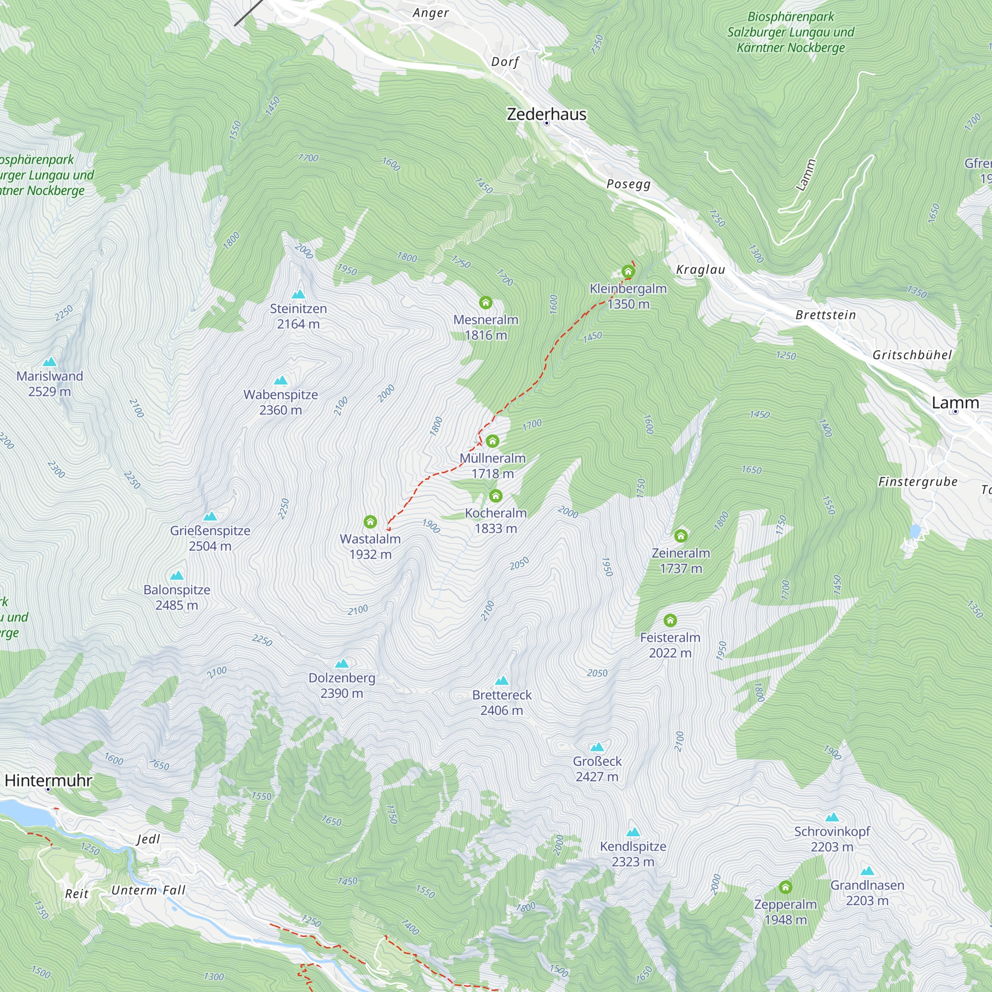 Kocheralm map