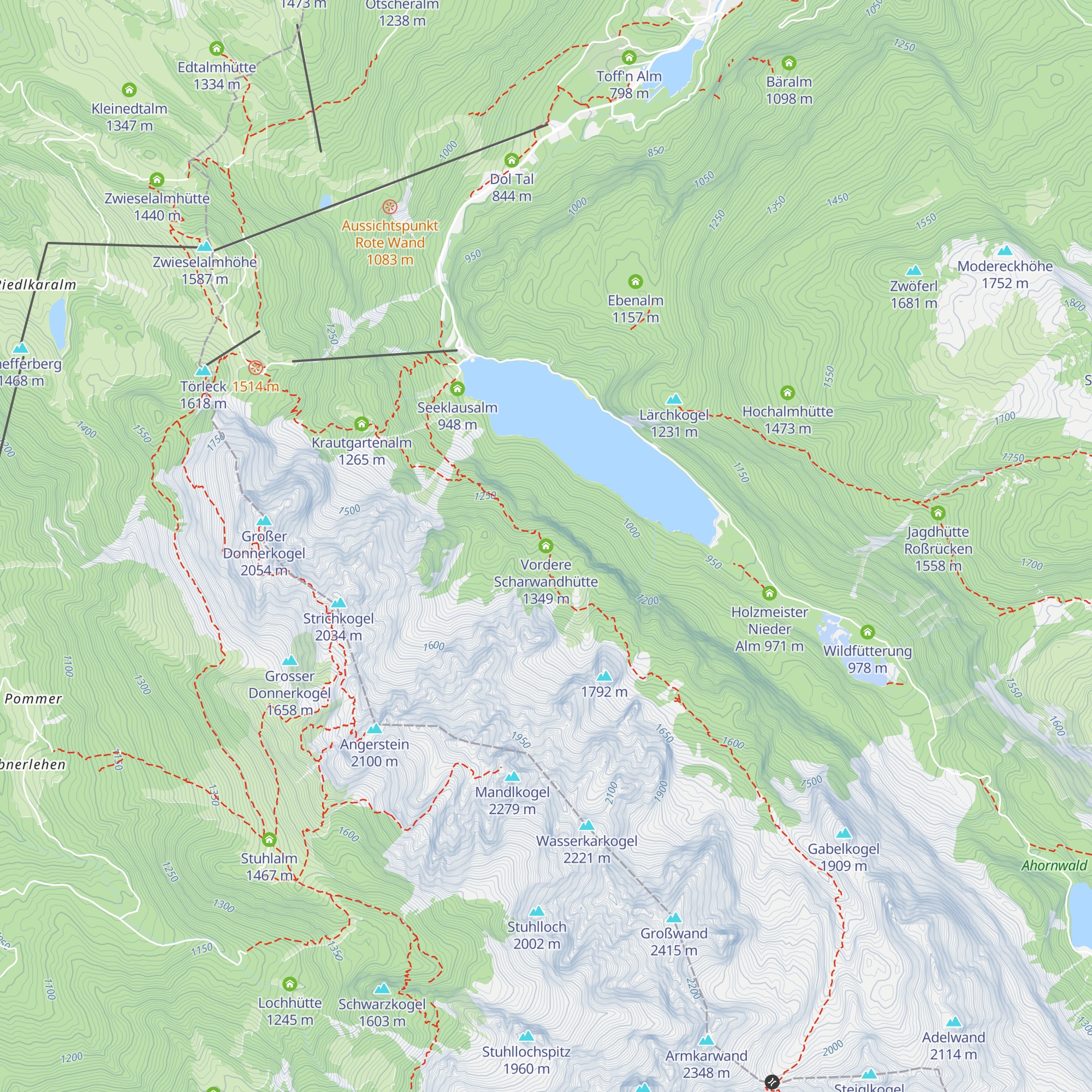 Vordere Scharwandhütte map