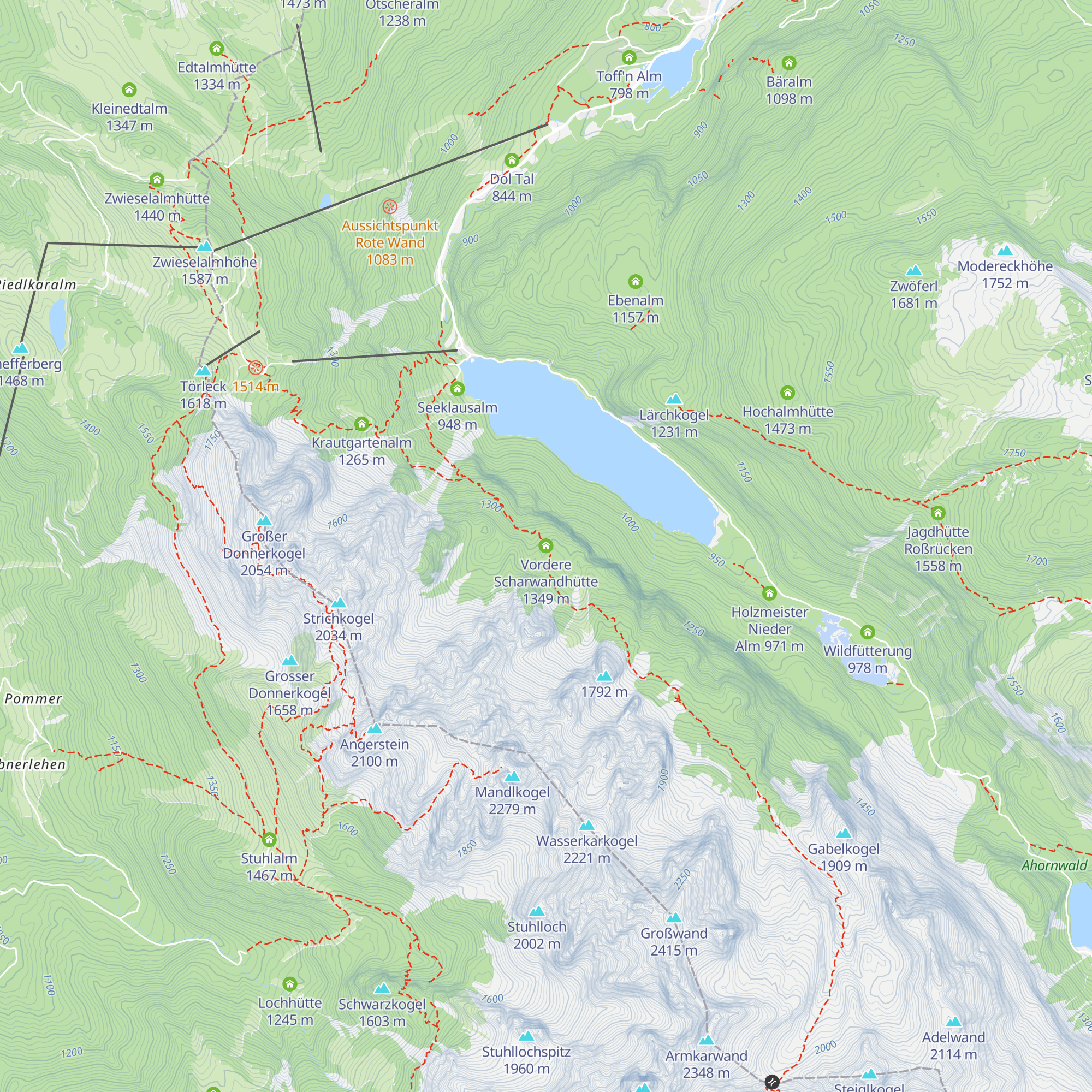 Vordere Scharwandhütte map