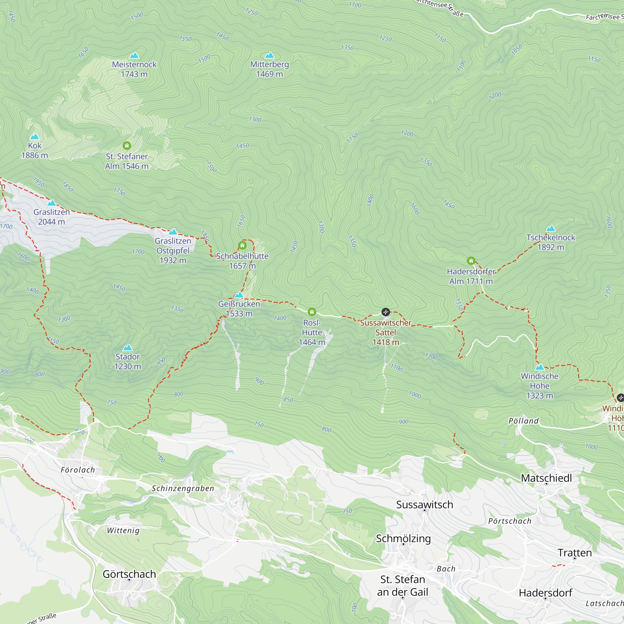 Rosl-Hütte map