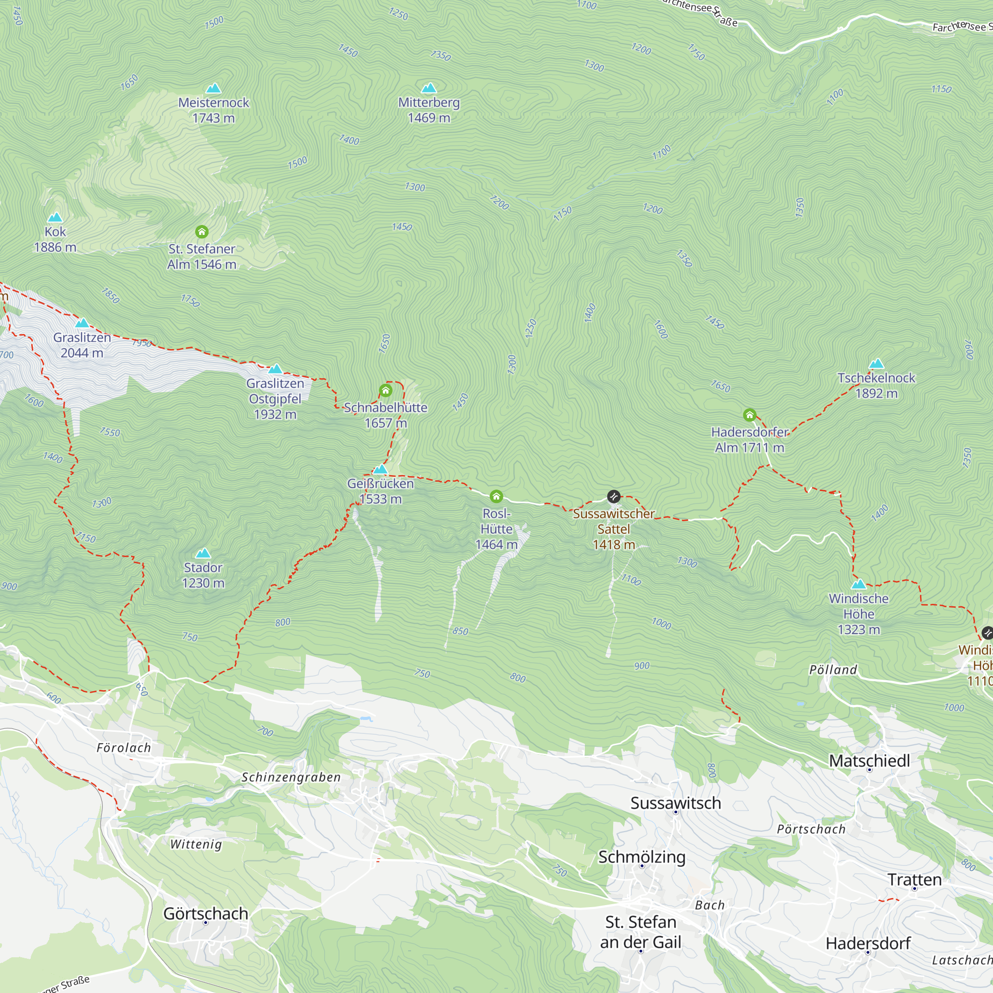 Rosl-Hütte map