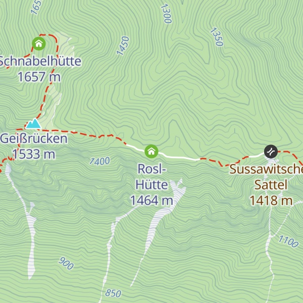 Map of Rosl-Hütte