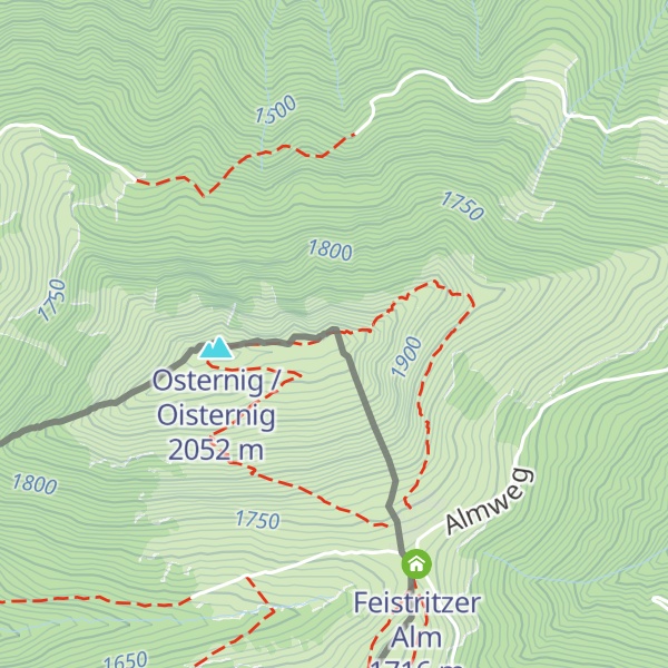 Map of Oisternig Ostgipfel