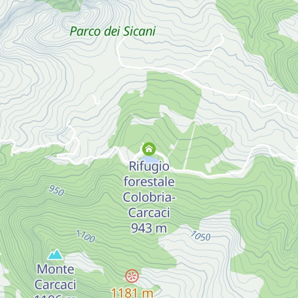 Map of Rifugio forestale Colobria-Carcaci