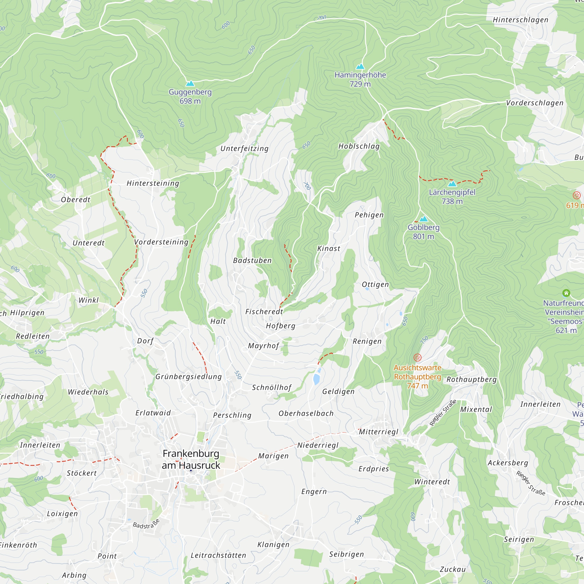Hofberg Hütte map