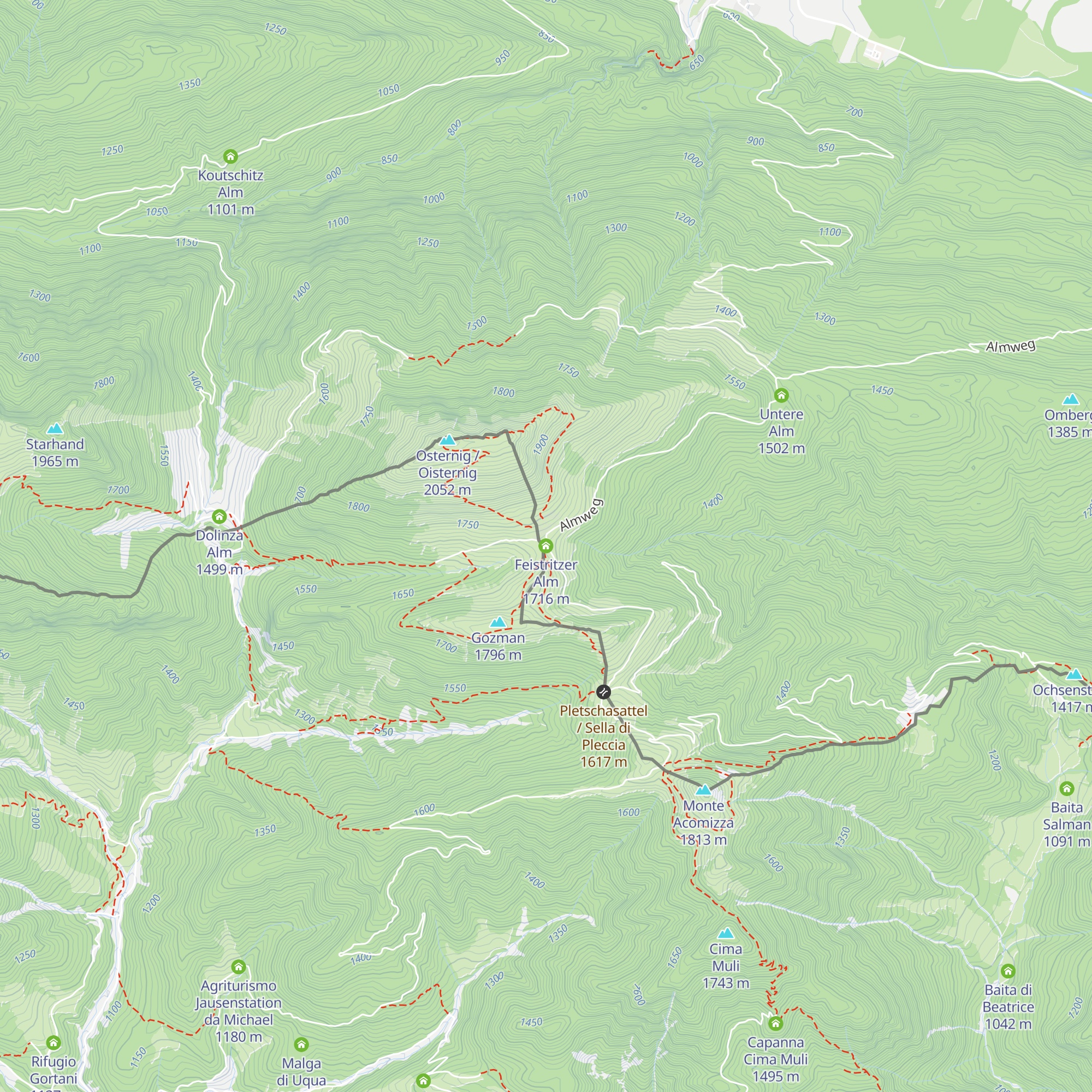 Feistritzer Alm map
