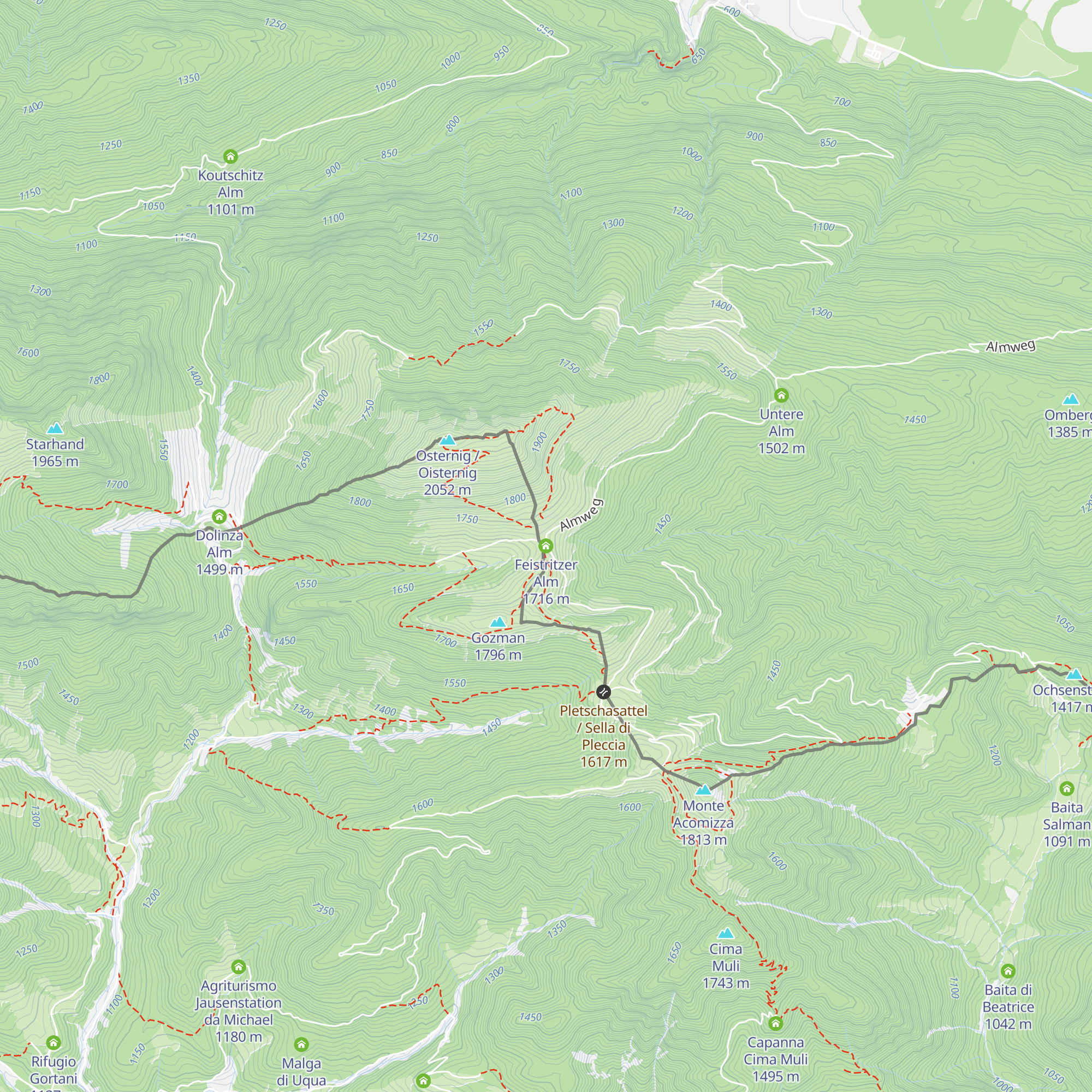 Feistritzer Alm map
