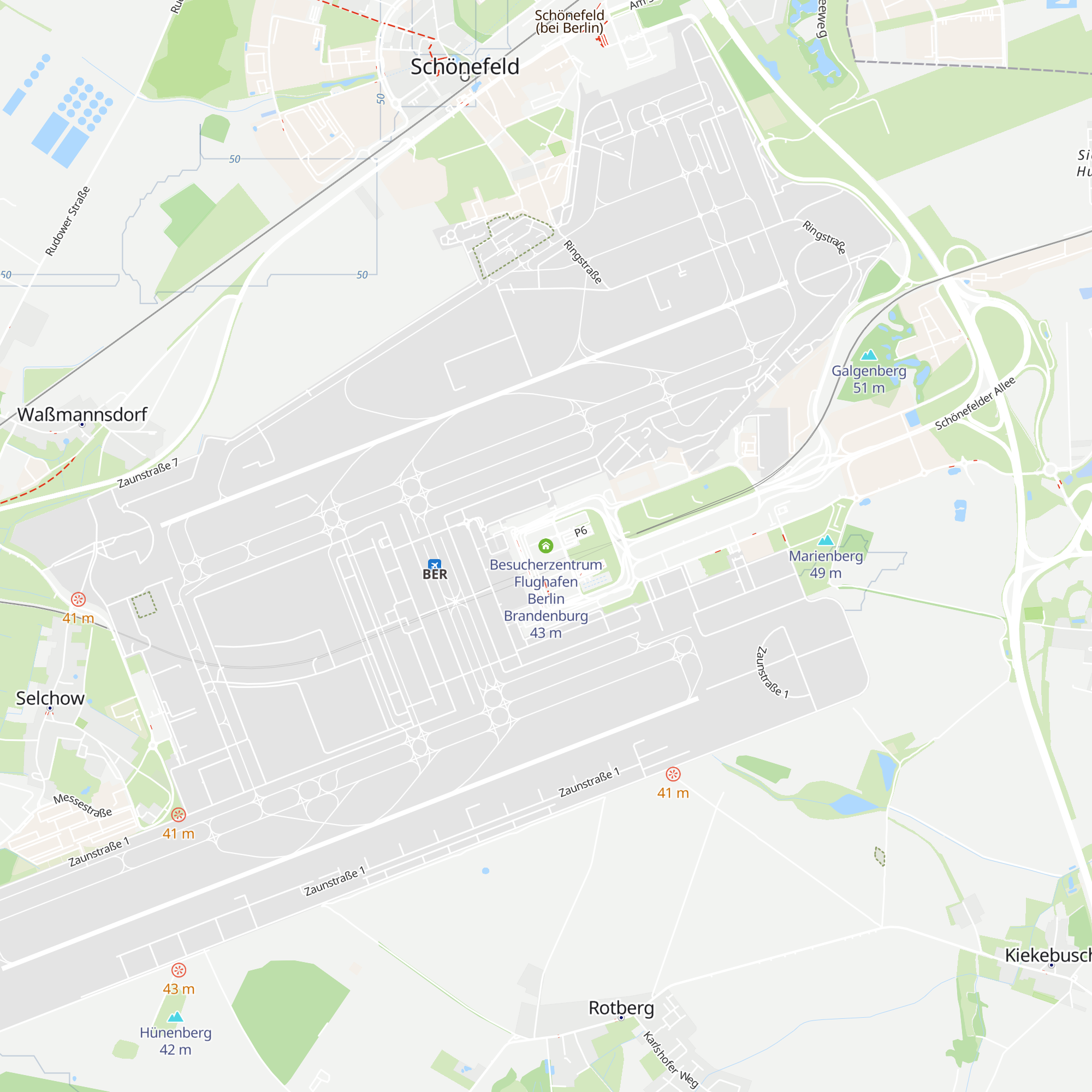 Besucherzentrum Flughafen Berlin Brandenburg map