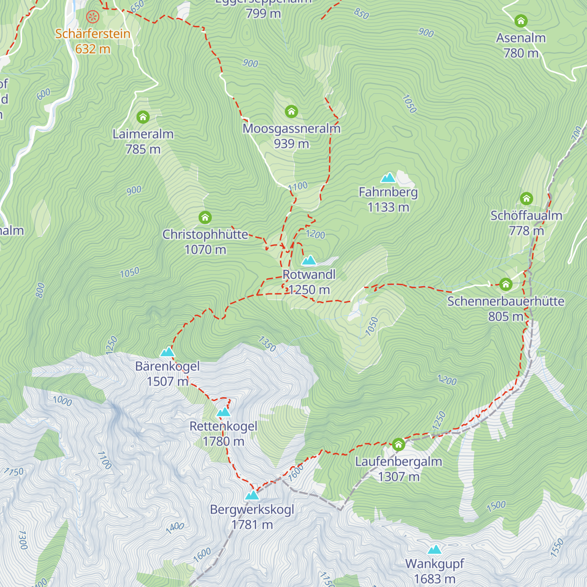 Strasserbauern Hütte map