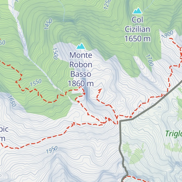 Map of Monte Robon alto