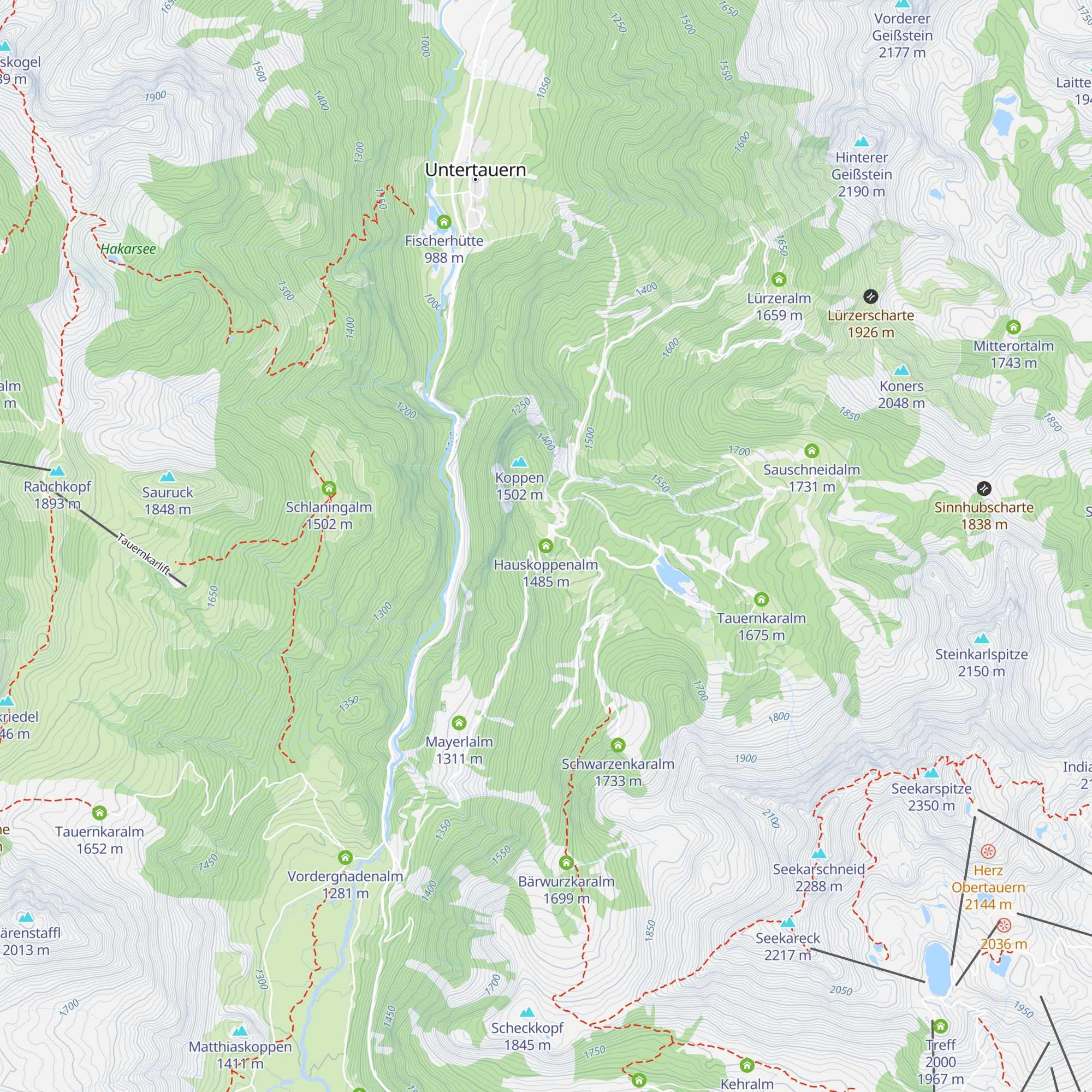 Hauskoppenalm map