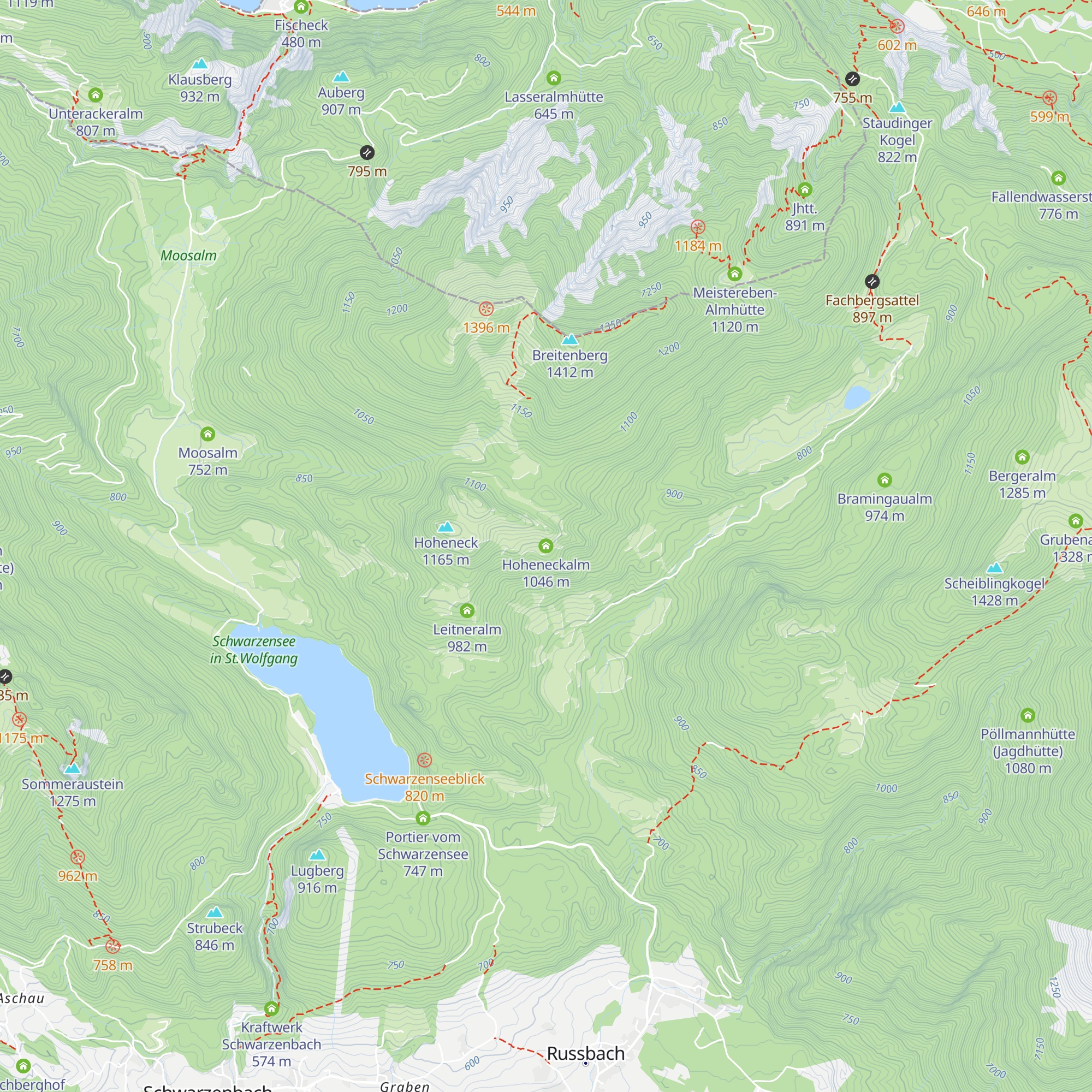 Hoheneckalm map
