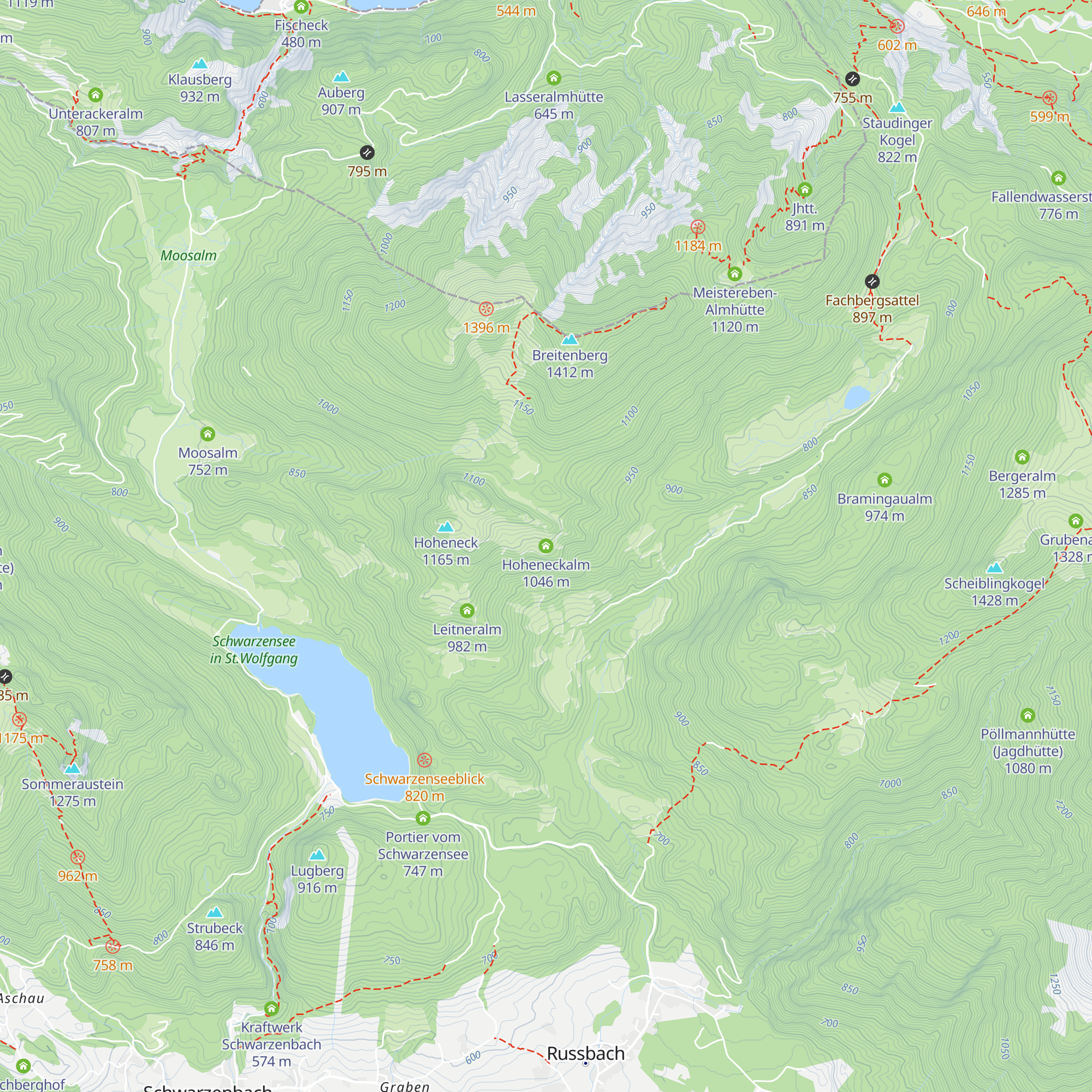 Hoheneckalm map