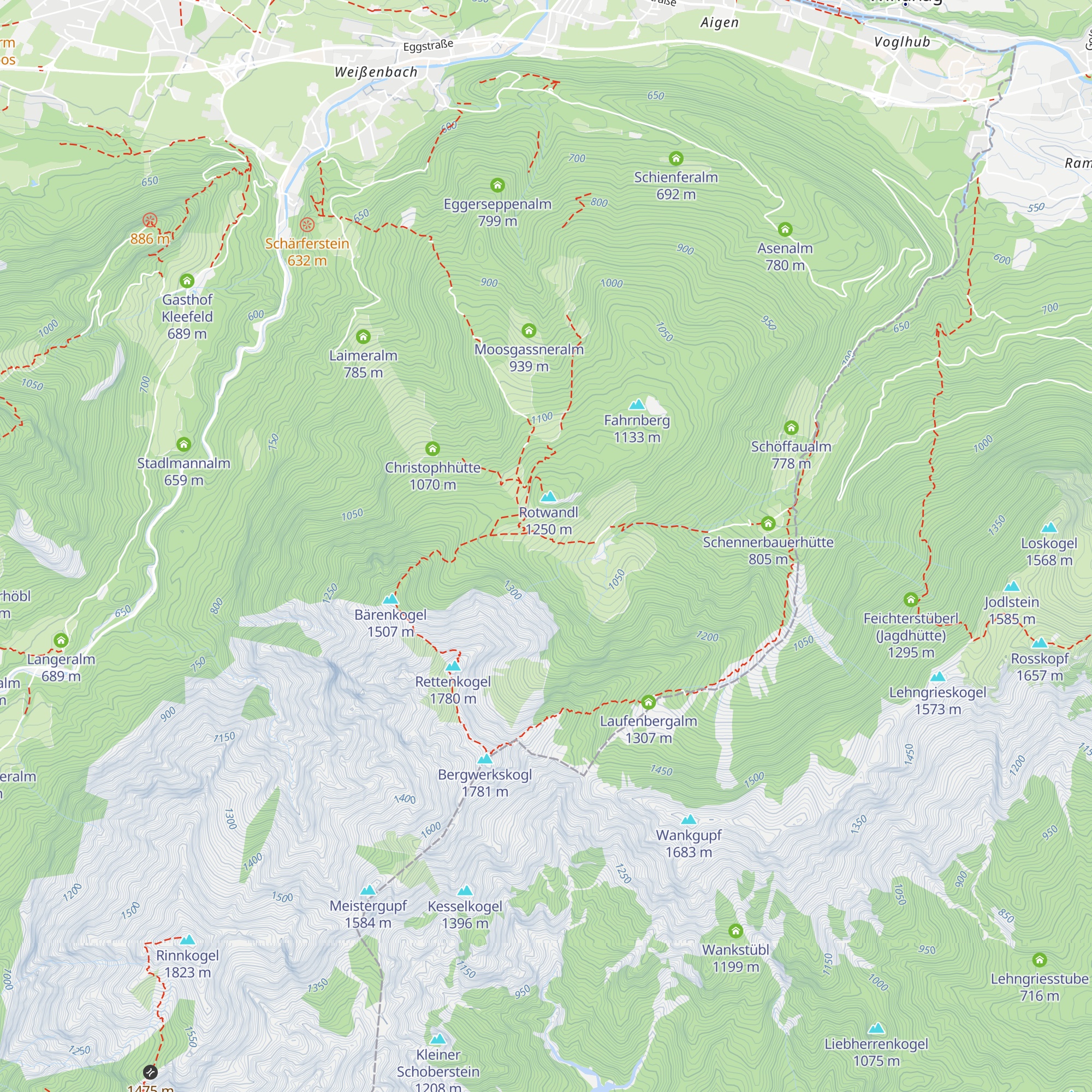 Niederegghütte map