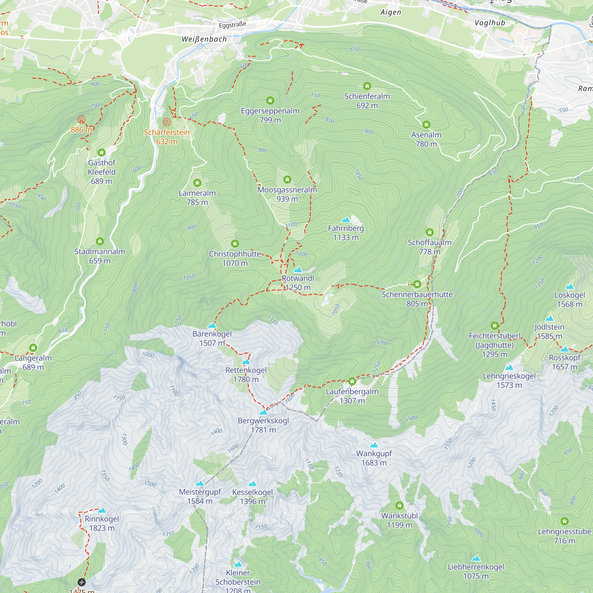 Niederegghütte map