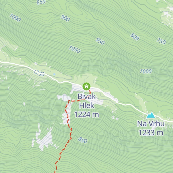 Map of Bivak Hlek