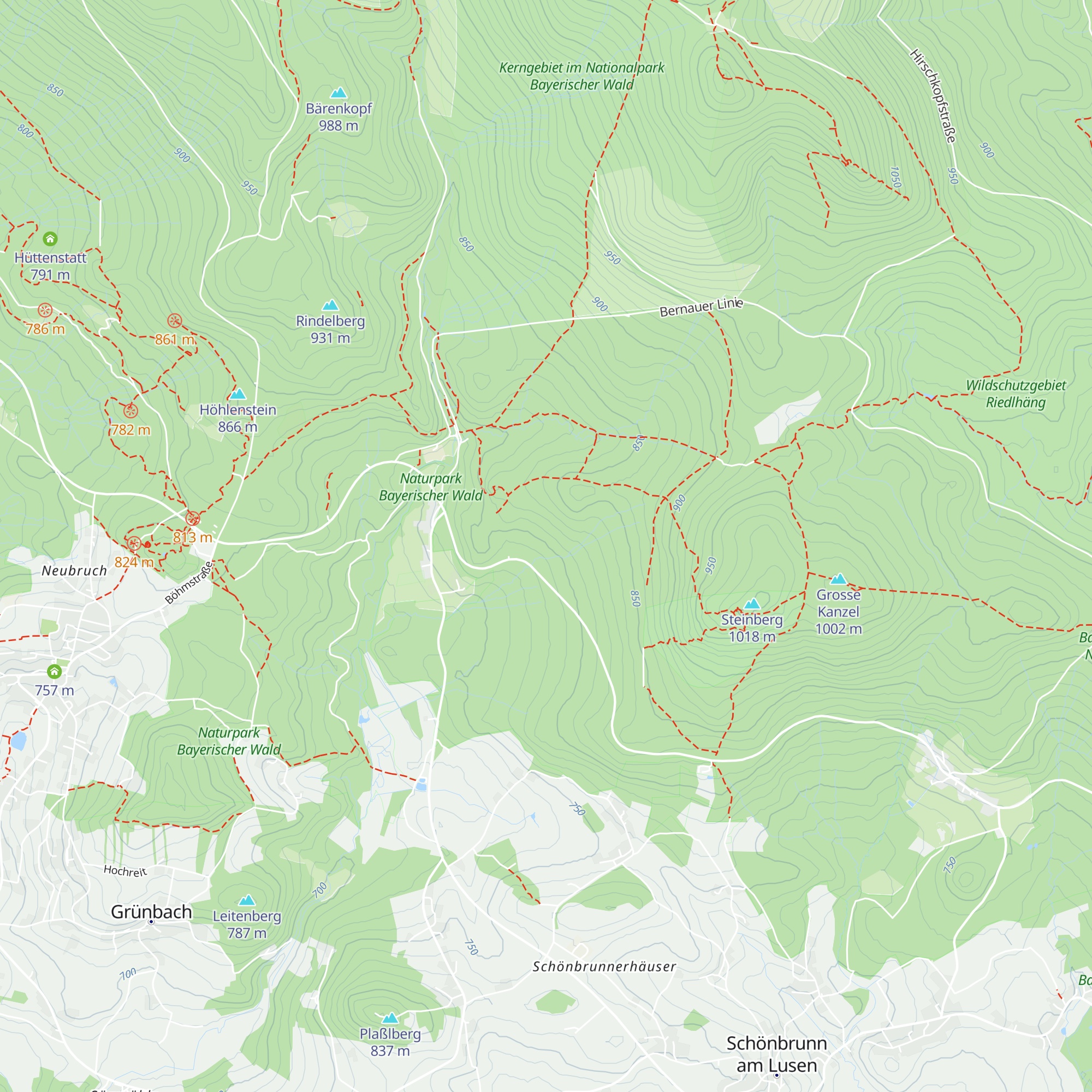 Weidhüttenwald map